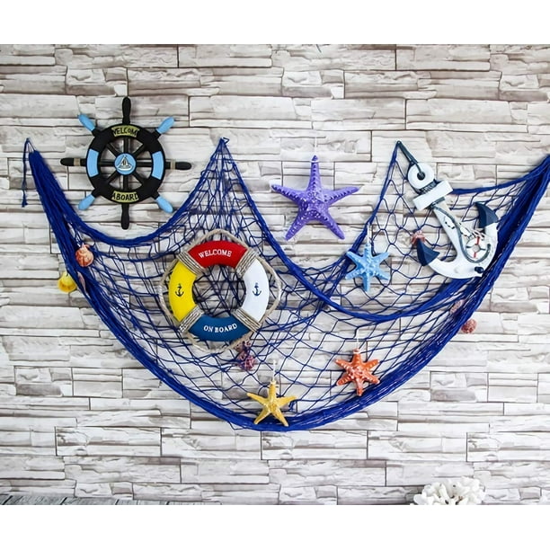 13 Pieces Maritime Pendant with Nautical Decoration, Decoration for Fishing  Net, Deco Maritime Pendant Set, Anchor Starfish Hoop, Lifetime Fish