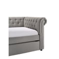 thumbnail image 5 of CoSoTower Luxurious 1PC Modern Aesthetic Beautifully Button Tufted Nailhead Trim Design Daybed Built-In Pull-Out Trundle Bed Living Space Guest Room Bedroom Dove Gray, 5 of 7