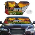 thumbnail image 2 of Kdxio Fall Village Scenery Print Windshield Sun Shade,UV Rays and Sun Heat Protection,Sunshade for Car Windshield,Car Shade Front Windshield -, 2 of 6