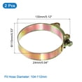 thumbnail image 2 of Unique Bargains 2Pack T-Bolt Hose Clamps, 104-112mm/4.09'-4.41' ID Range, Iron Radiator Hose Clamp Intake Clamp, 2 of 4