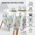 thumbnail image 6 of Mindunm Spring Flowers Tablecloth Round Table Cover Washable Stain and Wrinkle Resistant Water-Proof Table Cloth 60 Inches, 6 of 6