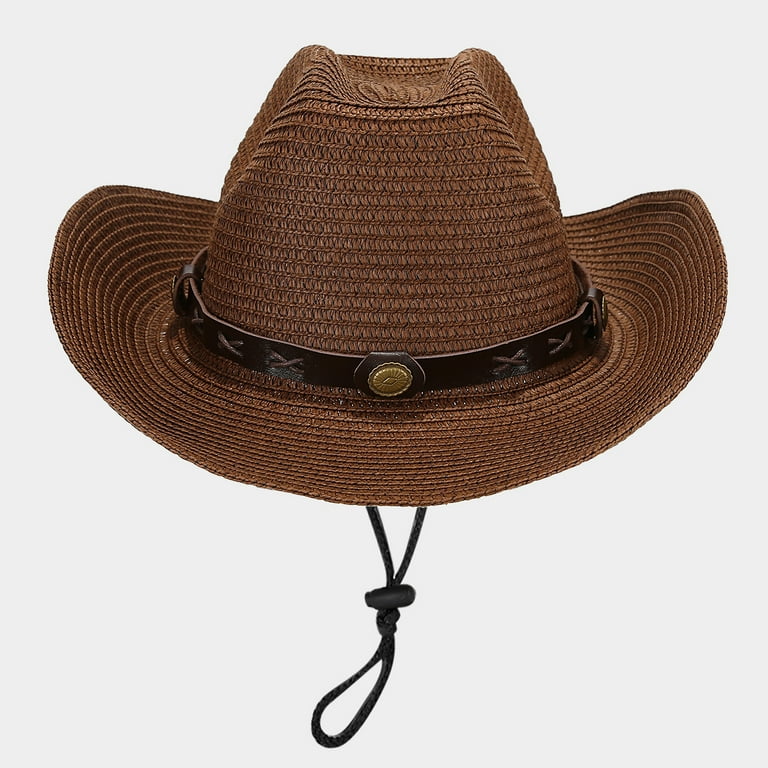 Cowgirl Hat for Women Men Western Straw Cowboy Hats Packable  display picture 1