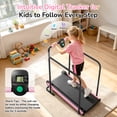 thumbnail image 5 of AKLUER Manual Treadmill for Kids, Fixed 10% Incline Non-Powered Walking Pad, Max 220lbs Capacity with Handrail & Display Screen, Eco-Friendly Manual Walking Running Machine for Home, 5 of 7