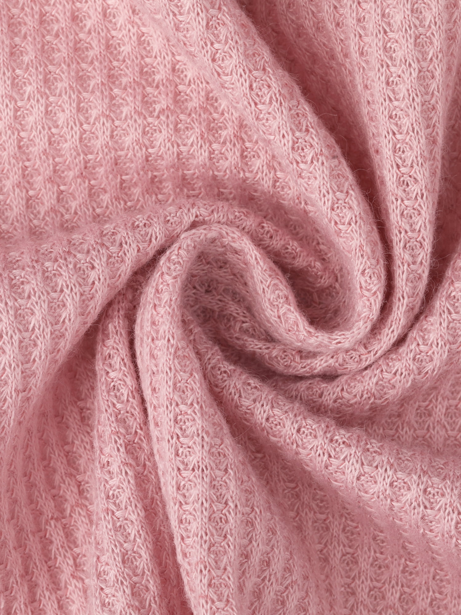 DARING DIVA Women's Zipper Robes Waffle 3/4 Sleeves Bathrobe House Coat XS Pink
