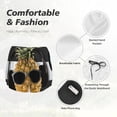 thumbnail image 6 of Lsque Pineapple With Black Glasses Printed Women's Running Shorts with Liner Pockets,Elastic Quick Dry Workout Athletic Gym Yoga Shorts,Womens High Waist Shorts-, 6 of 9