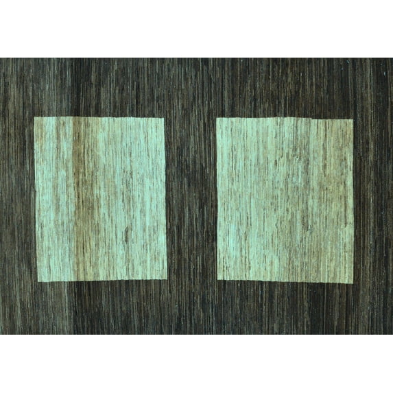 Ahgly Company Indoor Rectangle Oriental Light Blue Modern Area Rugs, 5' x 7'