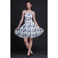thumbnail image 4 of Bimba Tie-Dye Printed Women Smocked Waist Top Spaghetti Strap Mini Sun Dress-XX-Large, 4 of 5