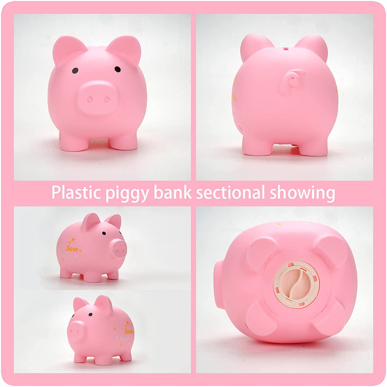 Piggy Bank Plastic Coins Saving Box For Kids Children Money Box Gifts Creative 
