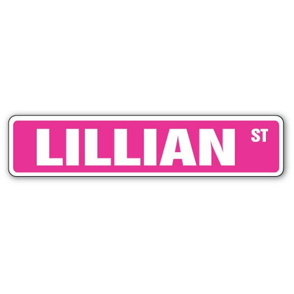 LILLIAN Street Sign Childrens Name Room Sign | Indoor/Outdoor |  30" Wide