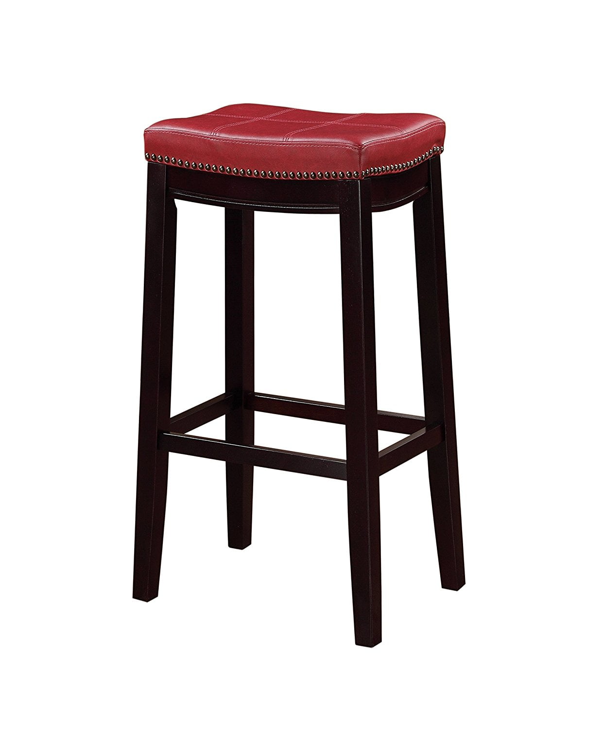 Claridge Bar Stool Red 26inch Legs Brown 32inch Pu In Claridge Bar Stool Red 26inch Legs Brown 32inch Pu In Espresso 30inch Black Brook Backless With Counter Monaco Dark Height Finish 30 24inch