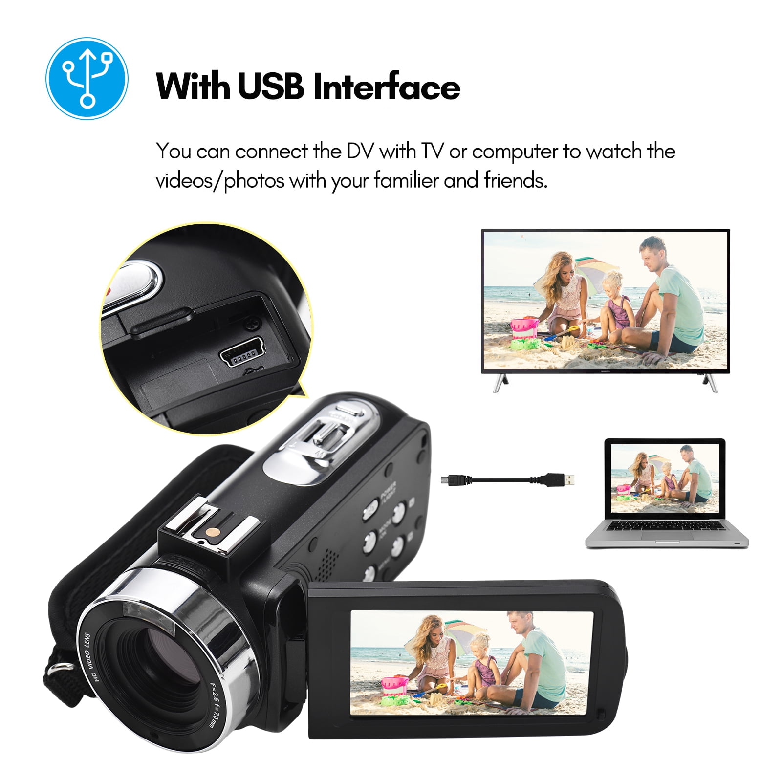 Camcorder,Camera 1080p Video 2pcs Batteries With Batteries 18x 3.0 Batteries Inch Fhd Dv Inch Screen Dv 30mp Dv Batteries 30mp 18x -shake With 3.0 Inch -shake Remote 30mp Video Camera