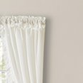 thumbnail image 2 of Ellis Home Classic Narrow Ruffle 2-Piece Natural Color Rod Pocket Curtain Panel, 80" X 63", 2 of 2