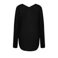 thumbnail image 6 of LYXSSBYX Women Long Sleeve Tops Fashion Womens Solid Color Long Sleeve V Neck Tee Casual Popular Blouse Tops, 6 of 9