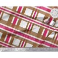 thumbnail image 2 of Soimoi Pink polyester Crepe Fabric Gingham Check Printed Fabric 1 Yard 52 Inch Wide, 2 of 5
