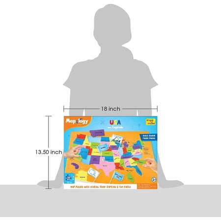 Imagimake Mapology Puzzle Map of The United States - Learn States, Capitals & Fun Facts | USA Geography Jigsaw Floor Puzzles Learning Games for Kids 5