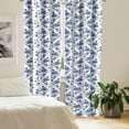thumbnail image 2 of Ambesonne Flower Window Curtains, Cornflower Shabby Art, Each 28" W x 95" L, Violet Blue Forest Green, 2 of 4