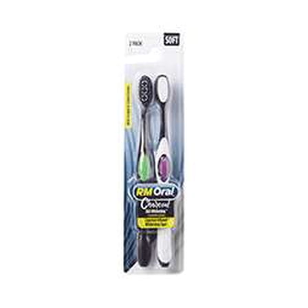 RM Oral Charcoal 360 Whitening Medium Toothbrush, 2 Ct