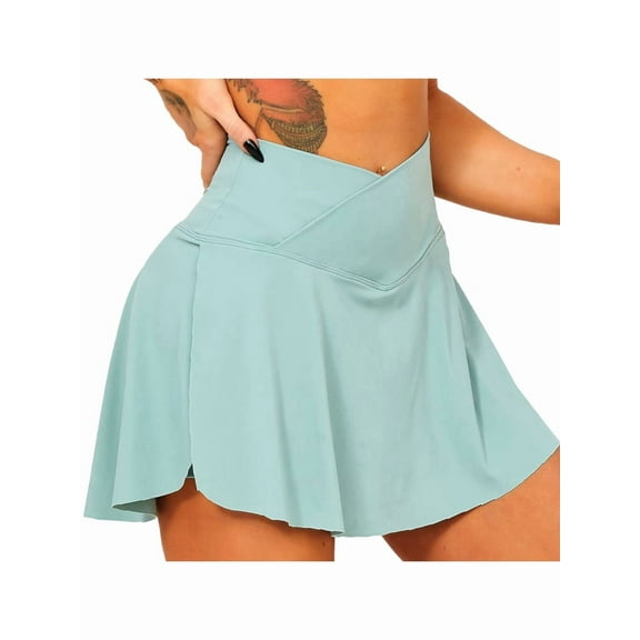 Women Tennis Skirts with Pockets High Waisted Golf Skirts Athletic Skorts Pleated Mini Skirt Workout Black XL