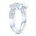thumbnail image 4 of Sterling Silver Tie the Love Knot Full of Simulated Round Brilliant Cut Diamonds Promise Ring Wedding Band (3), 4 of 6