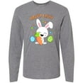 thumbnail image 3 of Inktastic Happy Easter Bunny with Eggs and Carrot Long Sleeve T-Shirt, 3 of 5