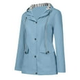 thumbnail image 3 of outfmvch jackets for women plus waterproof outdoor hooded rain size rain jacket windproof womens tops cardigan for women light blue, 3 of 3