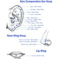 thumbnail image 5 of 18G 3PCS Nose Rings Hoops 316L Surgical Steel Opal Nose Rings for Women 8mm/10mm Septum Rings Clear CZ Daith Helix Tragus Conch Piercing Jewelry Cartilage Earring, 5 of 6