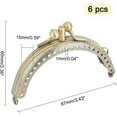 thumbnail image 3 of LYINGF 6pcs Metal Frame Wallet with Kiss Lock Closure, Coin Purse Frame for DIY Sewing Crafts, Handbag Handle Repair Kit for Making Coin Bags, Keychains, Vintage Style Metal Hardware, 3 of 4