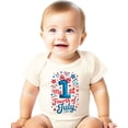 thumbnail image 2 of My 1st Fourth of July Baby Bodysuit Patriotic Stars & Stripes Outfit for Girls First 4th Natural Bodysuit 12 Months, 2 of 7