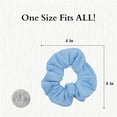 thumbnail image 5 of Motique Accessories Set of 2 Solid Hair Scrunchies for Adult Women  (Light Blue), 5 of 6
