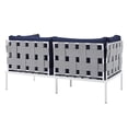 thumbnail image 4 of Modway Harmony 4-Piece Aluminum & Fabric Patio Seating Set in Navy/Gray, 4 of 12