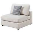 thumbnail image 4 of Serene Upholstered Armless Chair Beige, 4 of 12
