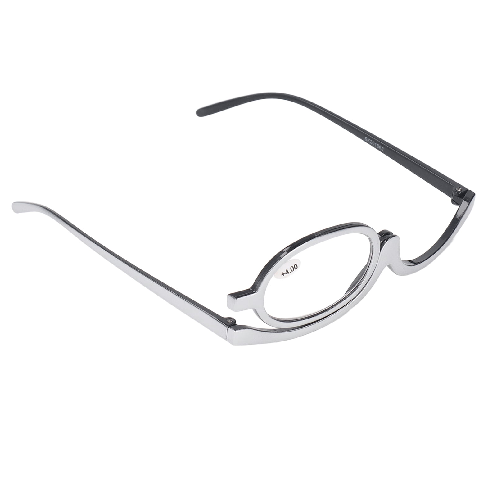 Magnifying Makeup Glasses, 180 Degree Roating Single Flip Up Lens Cosmetic For Women, Reading Glasses With Eyeglass Case