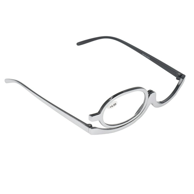 Gafas De Maquillaje Con Lupa, Lentes Abatibles Individuales, Cómodas Para La Piel, Gafas De Lectura De Maquillaje Con Estuche Para Gafas Para Cosméticos
