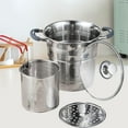 thumbnail image 1 of Olla freidora de acero inoxidable BLESIY 5 litros con tapa y cesta coladora, 1 of 8