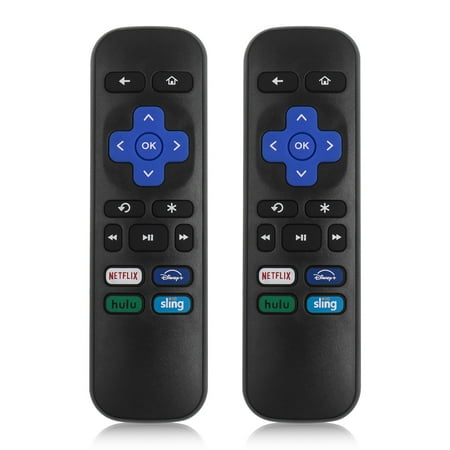 (Pack of 2) Replaced Remote Control Only for Roku Box, Compatible with Roku 1/2/3/4 (HD,LT,XS,XD), for Roku Express, for Roku Premiere (NOT for Roku Stick and Not for Roku TVs)
