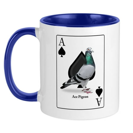 

CafePress - Ace Of Spades Racing Pigeon Regular Mug - Ceramic Coffee Tea Novelty Mug Cup 11 oz