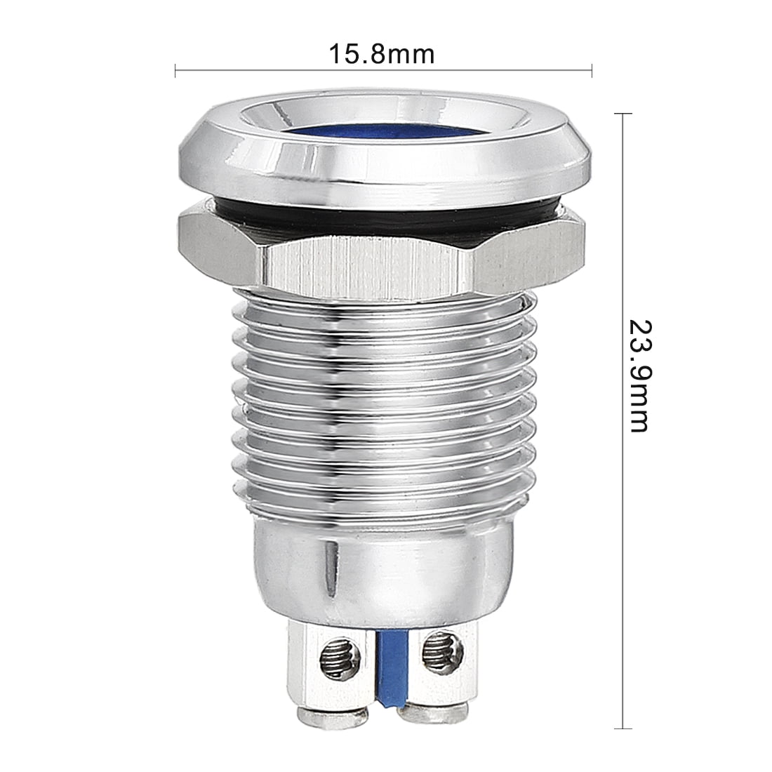 Unique Bargains Blue LED Indicator Light with Screw Type Installation