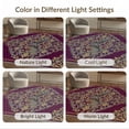 thumbnail image 7 of ODIKA 4'x6' Washable Area Rug Horror Winged Creature Victorian Flourish Decorative Mirrored Design for Dorm Room, Small Living Stain Resistant Low Profile, Easy Care, 7 of 7