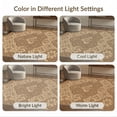 thumbnail image 7 of ODIKA Throw Interlocking Tan Tiled Symmetrical Border Entryway Non-Slip Chair-Friendly for Dining Room, Under Table, Home Office, 7 of 7