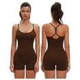 thumbnail image 7 of IBTOM CASTLE Women's 2 Piece Workout Set Racerback Cropped Tank Top Matching High Waist Shorts Yoga Gym Pilates Outfits S Brown, 7 of 7