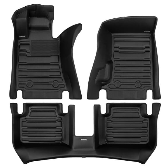 TuxMat - For Alfa Romeo Giulia AWD 2017-2025 Models - Custom Car Mats - Maximum Coverage, All Weather, Laser Measured - This Full Set Includes 1st and 2nd Rows