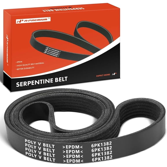 A-Premium Engine Serpentine Drive Belt Compatible with Buick Encore 2013-2021 & Chevrolet Sonic 2013-2020, Trax 2013-2021, 1.4L, Replace 1340042