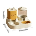 thumbnail image 3 of Distributeur Automatique pour Animaux pour Félins Bol pour Chiot Bol de Nourriture pour Animaux 2 en 1 Bol pour Animaux avec Distributeur de Nourriture et d'Eau Bol pour Animaux Double, 3 of 6