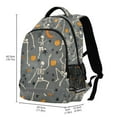 thumbnail image 2 of FORMRS Unisex Backpack Elementary School Travel Bookbag with Reflective Stripes, Halloween Dancing Skeleton, 2 of 7