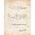 thumbnail image 2 of Borders, Cole 19x24 White Modern Wood Framed Museum Art Print Titled - PP1073-Vintage Parchment Surfboard 1965 Patent Poster, 2 of 4
