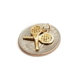 thumbnail image 6 of 14k yellow Gold Tiny Tennis Racket Pendant charm sport game fine jewelry 1.5g, 6 of 12