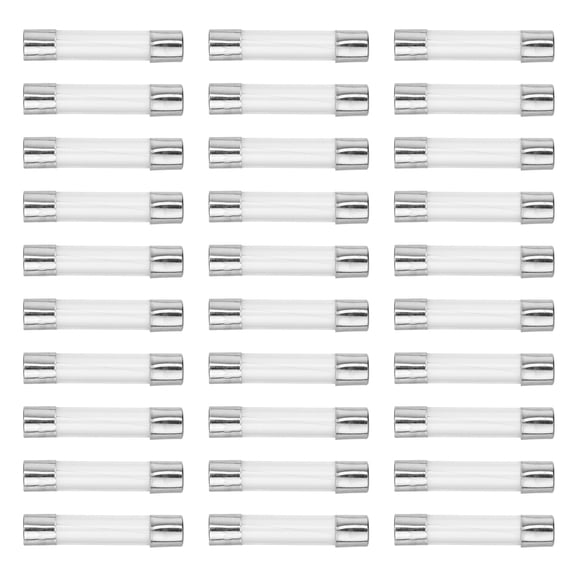 Unique Bargains 30pcs 4A Quick Blow Glass Tube Fuse Breaking Voltage 250V 6x30mm 0.24"x1.18" Fuse Glass Tube for Car