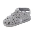 thumbnail image 2 of piuwrlz Toddler Girls Ballets Flat Dress Shoes Comfortable Printed Sandals Prewalker Comfortable Soft Antiskid Soft Sole Babys Shoe Gray Size 0-3Months, 2 of 7