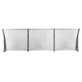 thumbnail image 4 of Topcobe 39.37" x 37.79" Outdoor Front Door Patio Rain Cover, Outdoor Front Door Window Awning, Patio Eaves Canopy PC Cover UV Rain Snow Protection, Transparent Board Gray Holder, 4 of 12