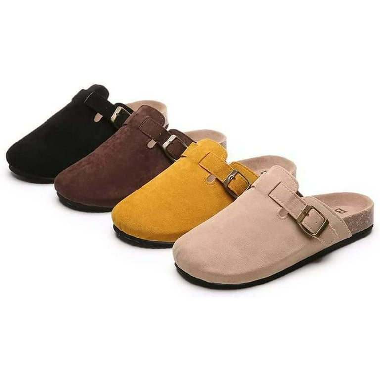 Unisex Cork Slippers,Soft Clogs Shoes for Women Men,Clogs-Mules House  Slipers with Arch Support and Adjustable Buckle 